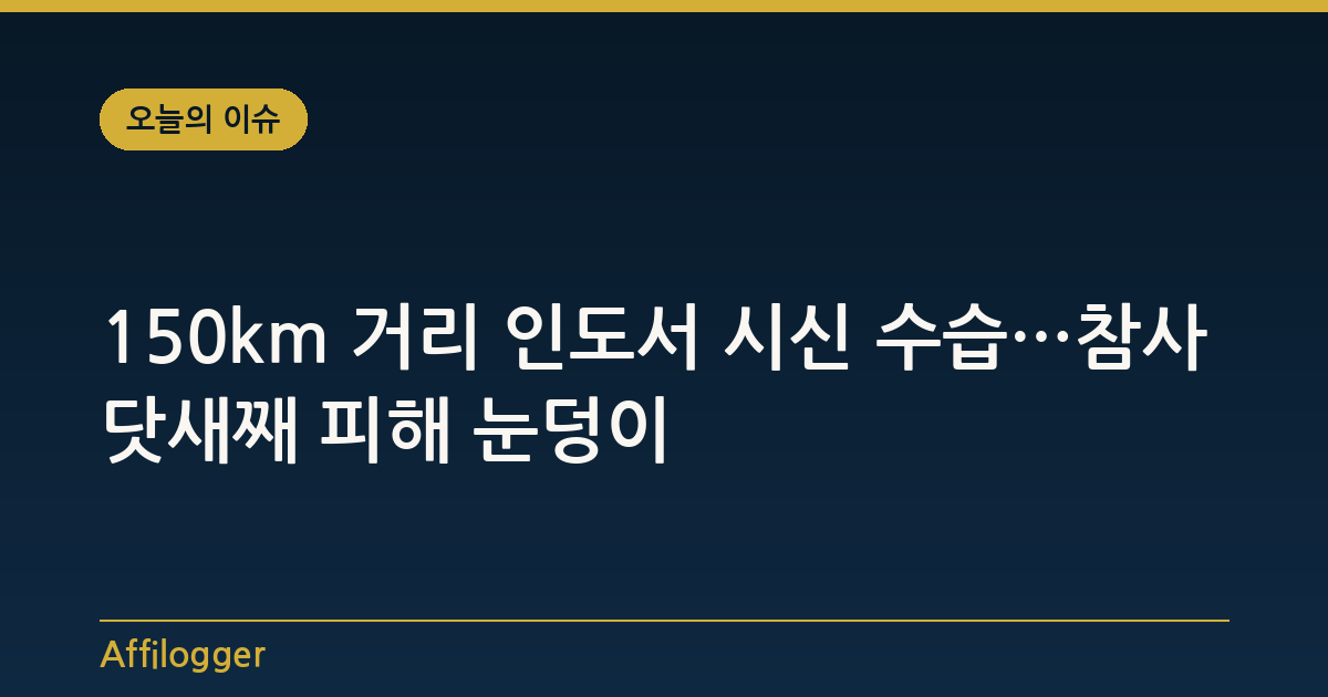 150km 거리 인도서 시신 수습…참사 닷새째 피해 눈덩이